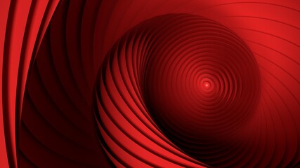modern minimal abstract composition background red spiral pattern 3d render