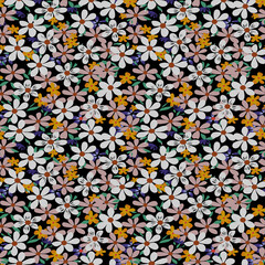 Flower vector seamless pattern design