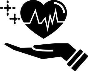 Heart Disease Icon. Medical Check up concept icon style 