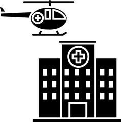 Hospital Icon. Medical Check up concept icon style 