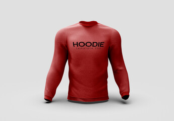 Front View of Hooded Sweatshirt Mockup