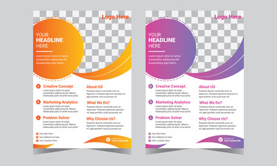 Elegant business flyer template design