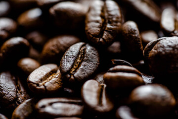 Fototapeta premium coffee beans close up