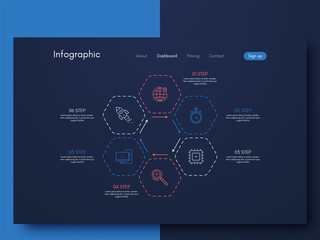 Modern infographic vector elements for business brochures. Use in website, corporate brochure, advertising and marketing..