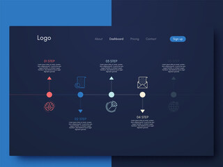 Modern infographic vector elements for business brochures. Use in website, corporate brochure, advertising and marketing..