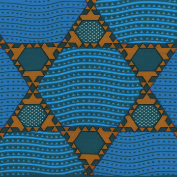 Colorful African fabric &ndash; Seamless pattern, cotton, photo