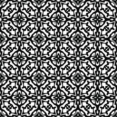 floral seamless pattern background.Geometric ornament for wallpapers and backgrounds. Black and white pattern. 