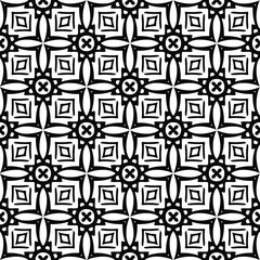 floral seamless pattern background.Geometric ornament for wallpapers and backgrounds. Black and white pattern. 