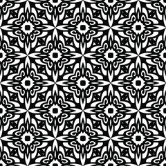 floral seamless pattern background.Geometric ornament for wallpapers and backgrounds. Black and white pattern. 