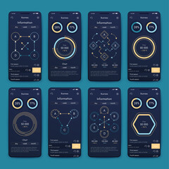 Modern infographic vector elements for business brochures. Use in website, corporate brochure, advertising and marketing..