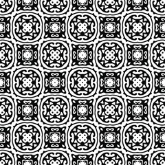 floral seamless pattern background.Geometric ornament for wallpapers and backgrounds. Black and white pattern. 
