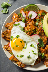 Homemade Mexican Chilaquiles for Breakfast