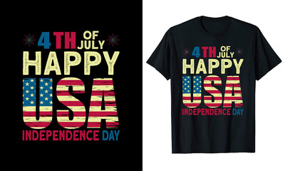 4th Of July Happy Independence Day T-Shirt Design