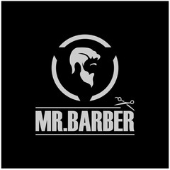 Barbershop logo design Vintage illustration