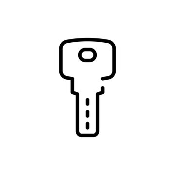 Car key line icon. Clipart image isolated on white background