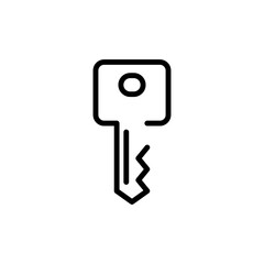 Key Line Icon. Clipart image isolated on white background