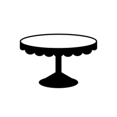 Empty cake stand icon. Clipart image isolated on white background