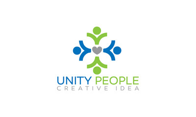 Friendship, unity people care logo, Creative people logo, Teamwork, Connectivity logo template