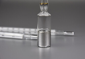 Mercury chemical element stock images. Laboratory accessories images. Mercury in a sealed ampoule...
