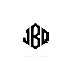 JBQ letter logo design with polygon shape. JBQ polygon logo monogram. JBQ cube logo design. JBQ hexagon vector logo template white and black colors. JBQ monogram, JBQ business and real estate logo. 