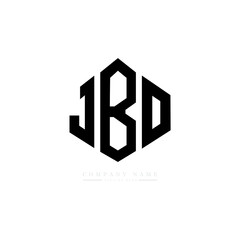 JBO letter logo design with polygon shape. JBO polygon logo monogram. JBO cube logo design. JBO hexagon vector logo template white and black colors. JBO monogram, JBO business and real estate logo. 