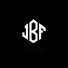 JBF letter logo design with polygon shape. JBF polygon logo monogram. JBF cube logo design. JBF hexagon vector logo template white and black colors. JBF monogram, JBF business and real estate logo. 