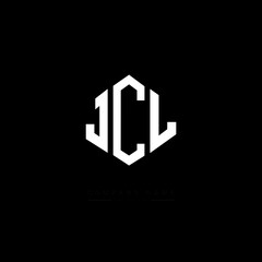 JCL letter logo design with polygon shape. JCL polygon logo monogram. JCL cube logo design. JCL hexagon vector logo template white and black colors. JCL monogram, JCL business and real estate logo. 