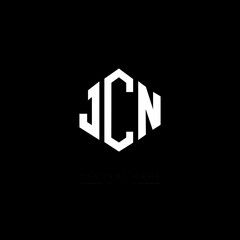 JCN letter logo design with polygon shape. JCN polygon logo monogram. JCN cube logo design. JCN hexagon vector logo template white and black colors. JCN monogram, JCN business and real estate logo. 