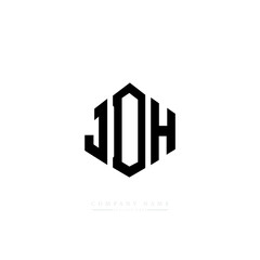 JDH letter logo design with polygon shape. JDH polygon logo monogram. JDH cube logo design. JDH hexagon vector logo template white and black colors. JDH monogram, JDH business and real estate logo. 