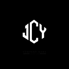 JCY letter logo design with polygon shape. JCY polygon logo monogram. JCY cube logo design. JCY hexagon vector logo template white and black colors. JCY monogram, JCY business and real estate logo. 