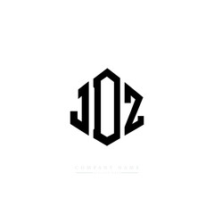 JDZ letter logo design with polygon shape. JDZ polygon logo monogram. JDZ cube logo design. JDZ hexagon vector logo template white and black colors. JDZ monogram, JDZ business and real estate logo. 