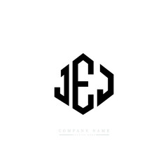 JEJ letter logo design with polygon shape. JEJ polygon logo monogram. JEJ cube logo design. JEJ hexagon vector logo template white and black colors. JEJ monogram, JEJ business and real estate logo.  - obrazy, fototapety, plakaty