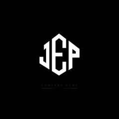 JEP letter logo design with polygon shape. JEP polygon logo monogram. JEP cube logo design. JEP hexagon vector logo template white and black colors. JEP monogram, JEP business and real estate logo. 