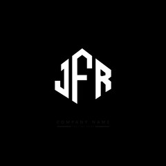 JFR letter logo design with polygon shape. JFR polygon logo monogram. JFR cube logo design. JFR hexagon vector logo template white and black colors. JFR monogram, JFR business and real estate logo. 