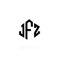 JFZ letter logo design with polygon shape. JFZ polygon logo monogram. JFZ cube logo design. JFZ hexagon vector logo template white and black colors. JFZ monogram, JFZ business and real estate logo. 