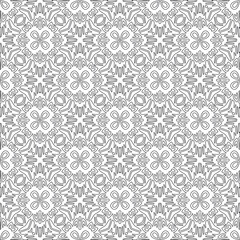 Vector pattern with symmetrical elements . Modern stylish abstract texture. Repeating geometric tiles from striped elements.Black and white pattern.