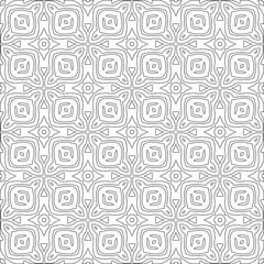 Vector pattern with symmetrical elements . Modern stylish abstract texture. Repeating geometric tiles from striped elements.Black and white pattern.