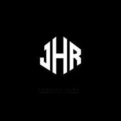 JHR letter logo design with polygon shape. JHR polygon logo monogram. JHR cube logo design. JHR hexagon vector logo template white and black colors. JHR monogram, JHR business and real estate logo. 
