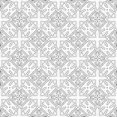 Vector pattern with symmetrical elements . Modern stylish abstract texture. Repeating geometric tiles from striped elements.Black and white pattern.