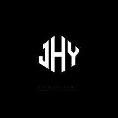 JHY letter logo design with polygon shape. JHY polygon logo monogram. JHY cube logo design. JHY hexagon vector logo template white and black colors. JHY monogram, JHY business and real estate logo. 