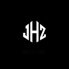 JHZ letter logo design with polygon shape. JHZ polygon logo monogram. JHZ cube logo design. JHZ hexagon vector logo template white and black colors. JHZ monogram, JHZ business and real estate logo. 