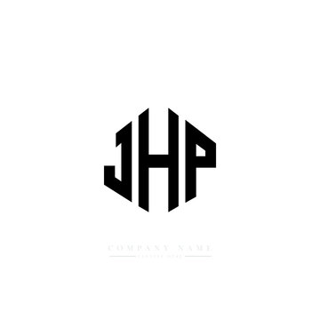 JHP letter logo design with polygon shape. JHP polygon logo monogram. JHP cube logo design. JHP hexagon vector logo template white and black colors. JHP monogram, JHP business and real estate logo. 
