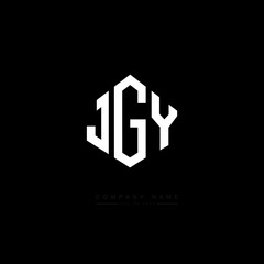 JGY letter logo design with polygon shape. JGY polygon logo monogram. JGY cube logo design. JGY hexagon vector logo template white and black colors. JGY monogram, JGY business and real estate logo. 