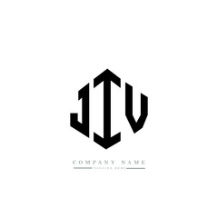 JIV letter logo design with polygon shape. JIV polygon logo monogram. JIV cube logo design. JIV hexagon vector logo template white and black colors. JIV monogram, JIV business and real estate logo. 