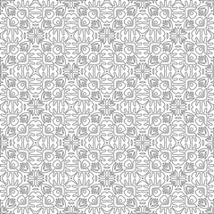 Vector pattern with symmetrical elements . Modern stylish abstract texture. Repeating geometric tiles from striped elements.Black and white pattern.