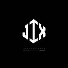 JIX letter logo design with polygon shape. JIX polygon logo monogram. JIX cube logo design. JIX hexagon vector logo template white and black colors. JIX monogram, JIX business and real estate logo. 