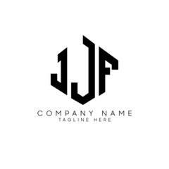JJF letter logo design with polygon shape. JJF polygon logo monogram. JJF cube logo design. JJF hexagon vector logo template white and black colors. JJF monogram, JJF business and real estate logo. 
