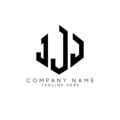 JJJ letter logo design with polygon shape. JJJ polygon logo monogram. JJJ cube logo design. JJJ hexagon vector logo template white and black colors. JJJ monogram, JJJ business and real estate logo. 