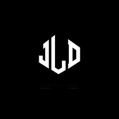 Fototapeta premium JLD letter logo design with polygon shape. JLD polygon logo monogram. JLD cube logo design. JLD hexagon vector logo template white and black colors. JLD monogram, JLD business and real estate logo. 