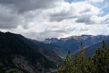 Cityscape of Andorra in summer.